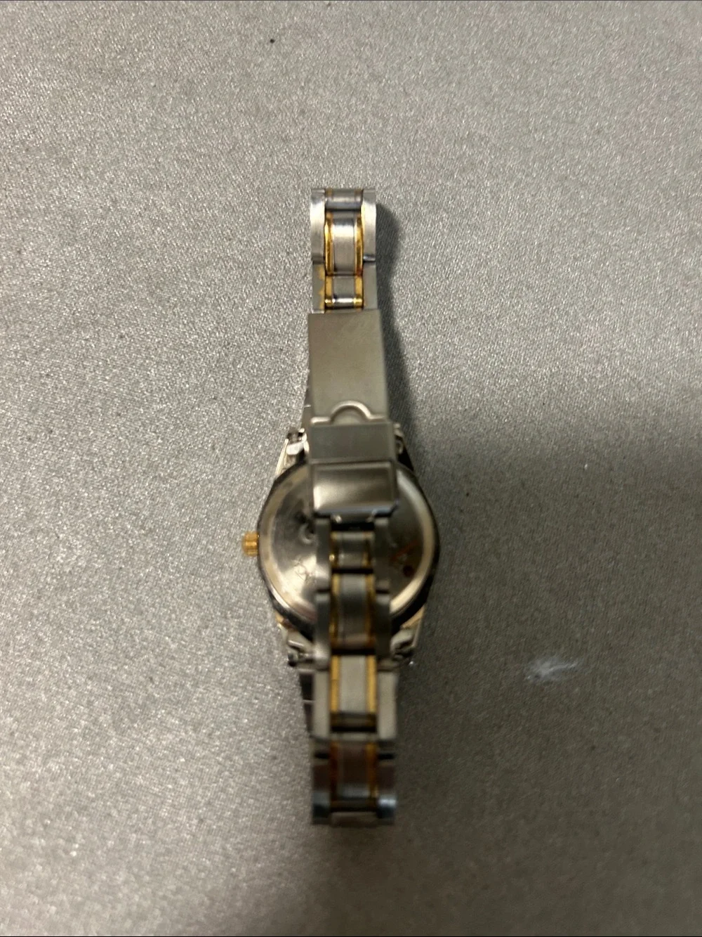 Geneva Two-Tone Silver and Gold Bracelet Watch